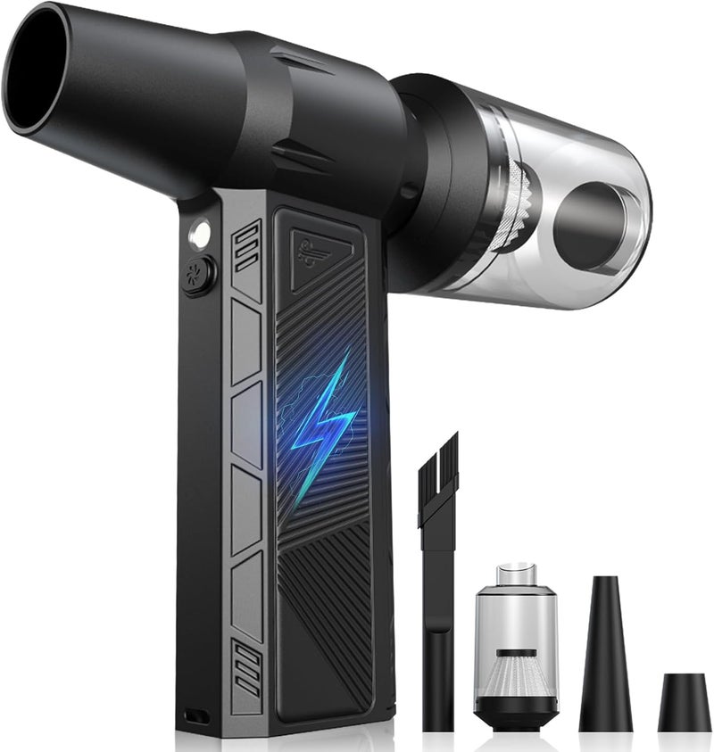 RapAir Compressed Air Duster, 150000RPM Super Power Cordless Electric Air Duster, Fast Charging Rechargeable Air Blower Vacuum Cleaner 3-Gear Adjustable for Computer, Keyboard, Car, Outdoor and Home - Image 1